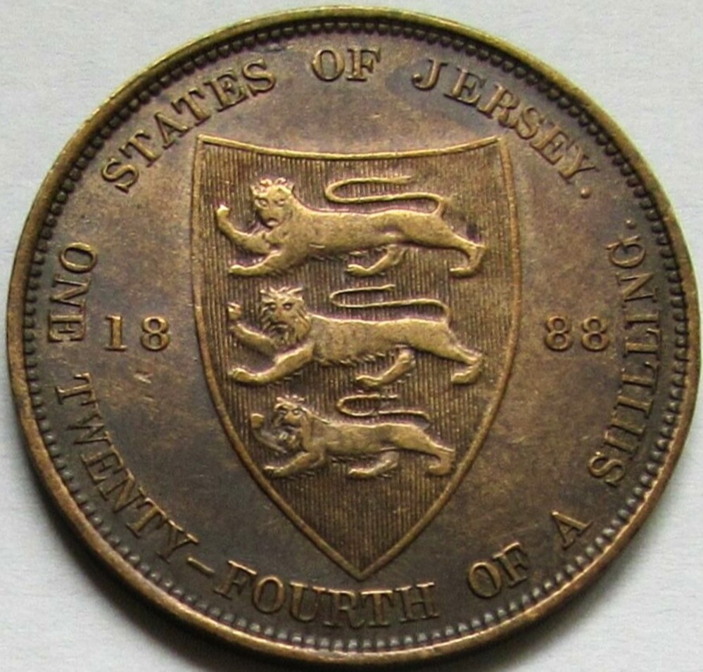 Victoria - 1/24 Shilling 1888 - Jersey States monnaies monde victoria 1 24 shilling 1888 jersey states