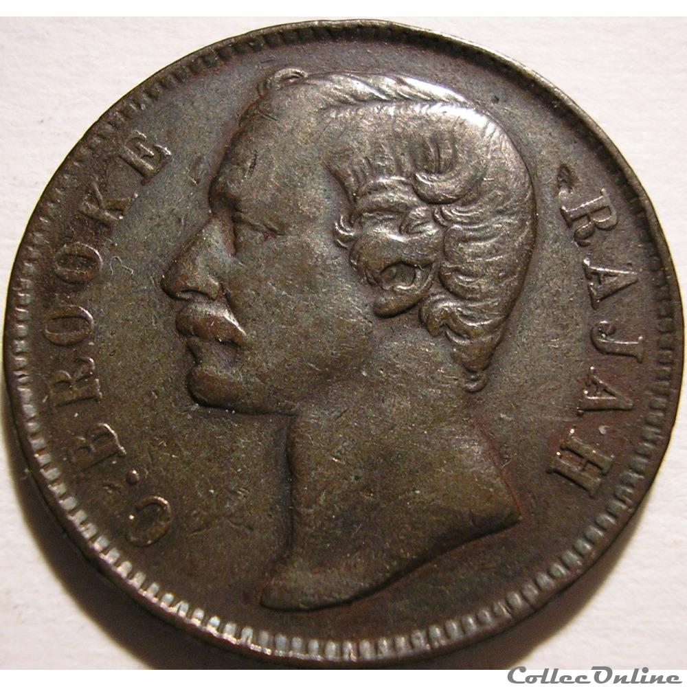 Charles Brooke - One Cent 1891 Heaton monnaie monde malaisie charles brooke one cent 1891 heaton