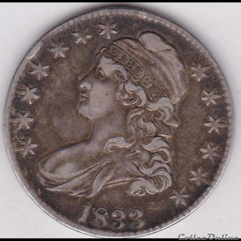 1833 Capped Bust Lettered Edge monnaie monde etat uni 1833 capped bust lettered edge