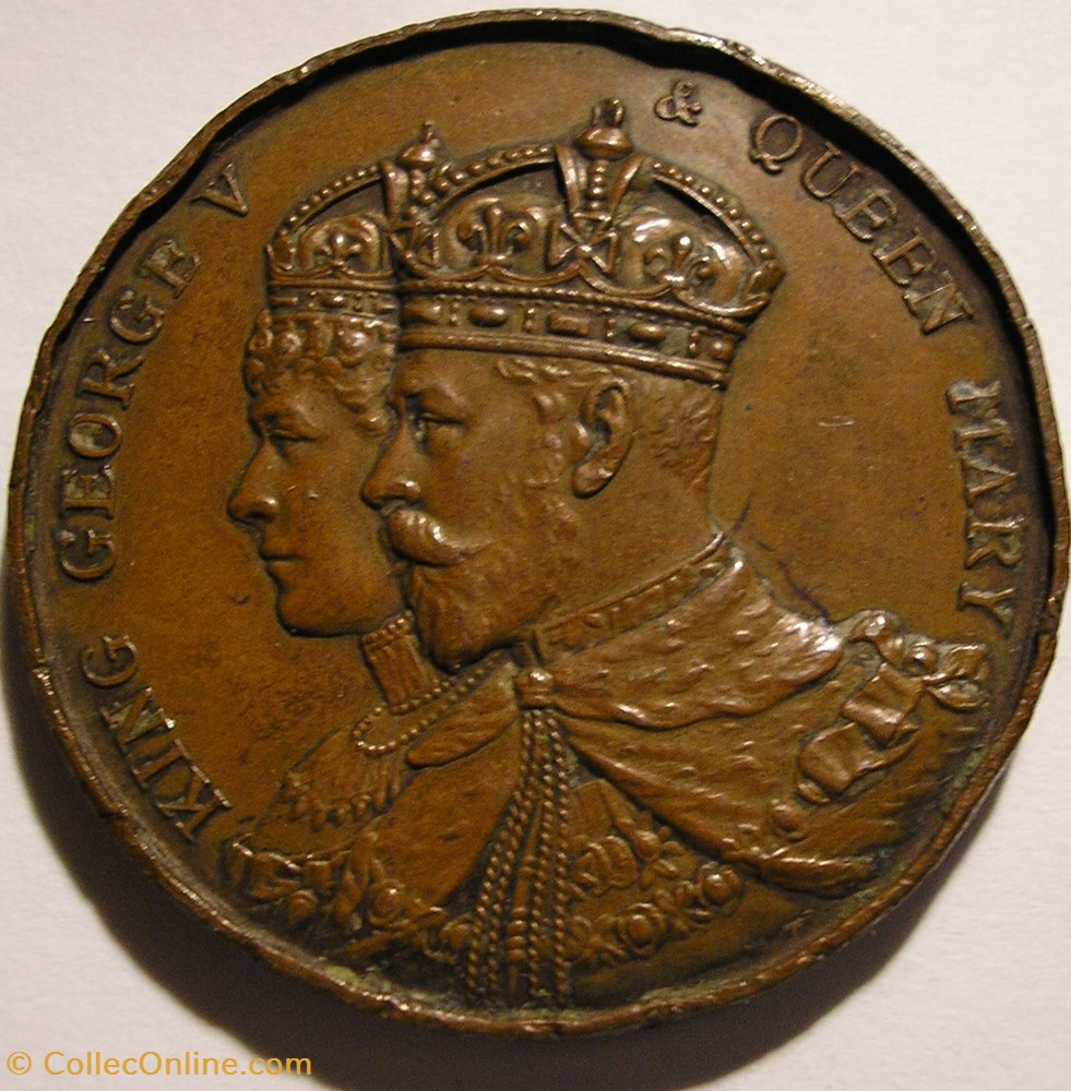 monnaie jeton mereaux george v mary 1911 coronation medal portsmouth