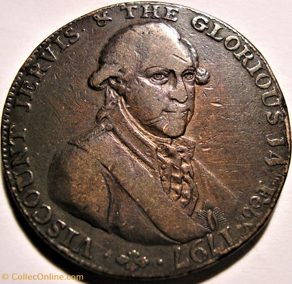 1797 HalfPenny, The Victory of John Jervis - Portsmouth, Hampshire monnaie monde royaume uni 1797 halfpenny the victory of john jervis portsmouth hampshire