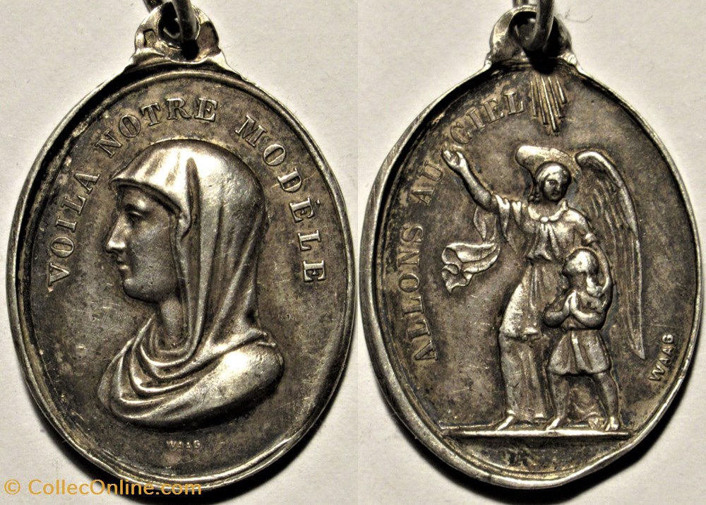 medailles religieuses medaille de la vierge marie allons au ciel ca 1832