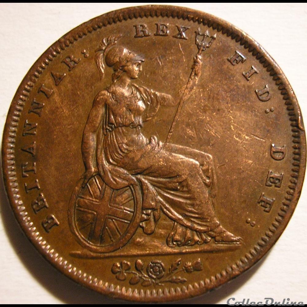 George IV - 1 Penny 1826 Great Britain monnaies monde royaume uni george iv 1 penny 1826 great britain