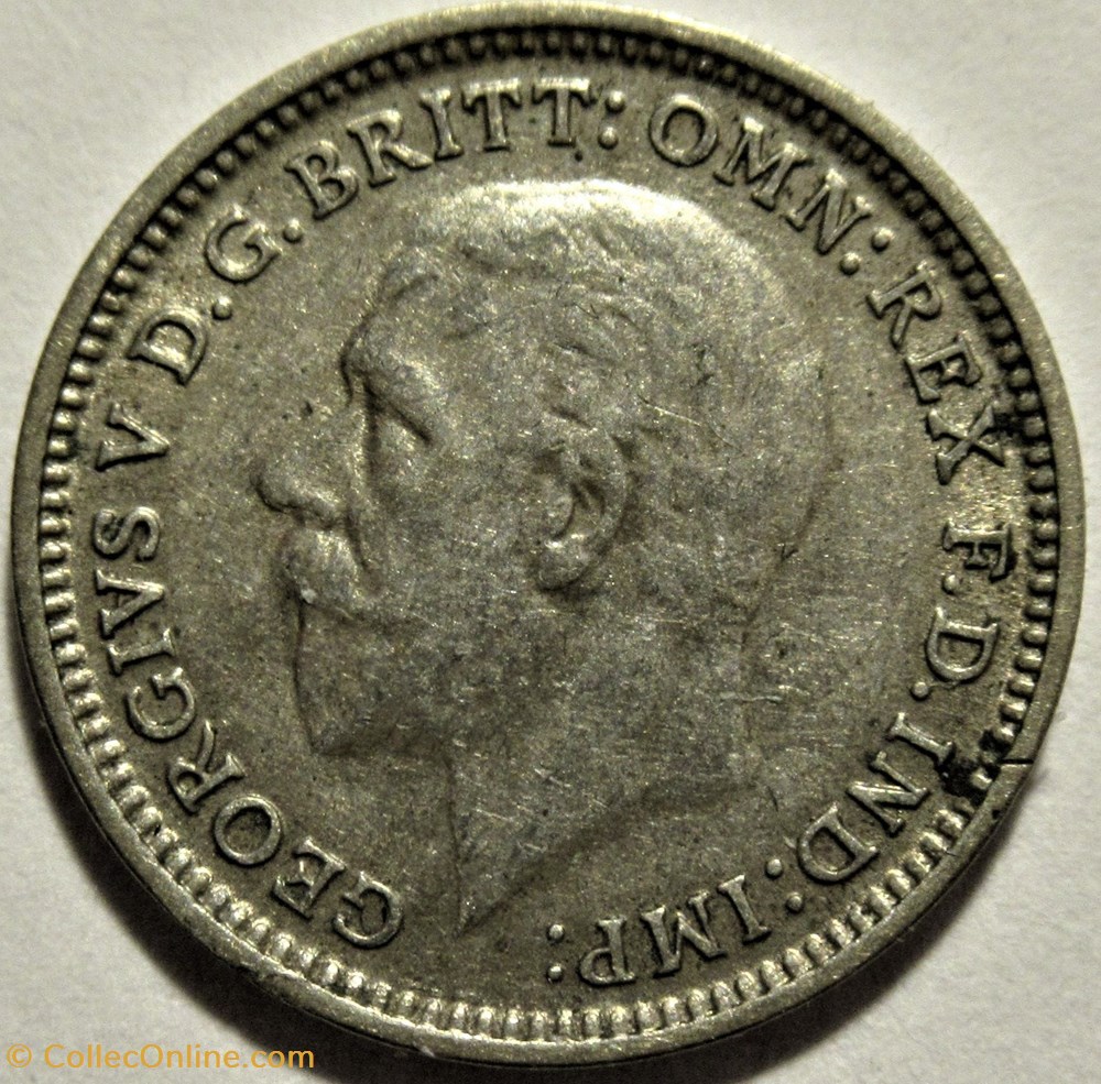 George V - 3 Pence 1932 - United Kingdom (ex.2) 2 monnaies monde royaume george v 3 pence 1932 united kingdom ex 2