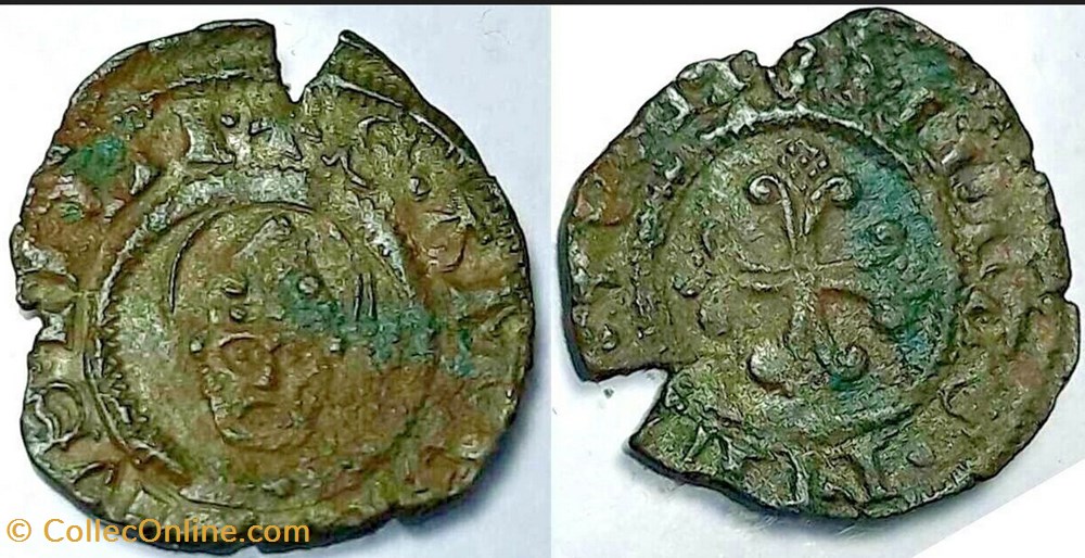 ca.1447, Repubblica Ambrosiana, 1 Denaro monnaies europe medievale duche milan ca 1447 repubblica ambrosiana 1 denaro