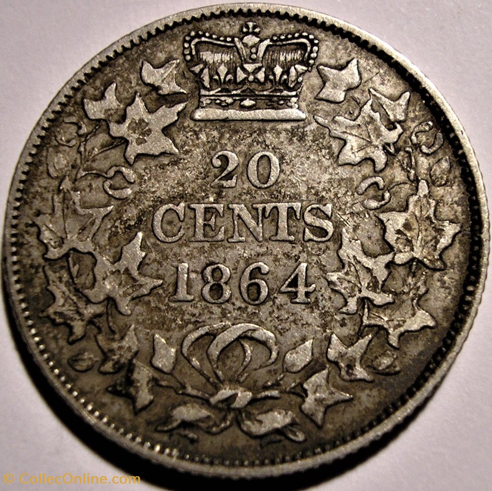 Victoria - 20 Cents 1864 New Brunswick monnaies monde canada victoria 20 cents 1864 new brunswick