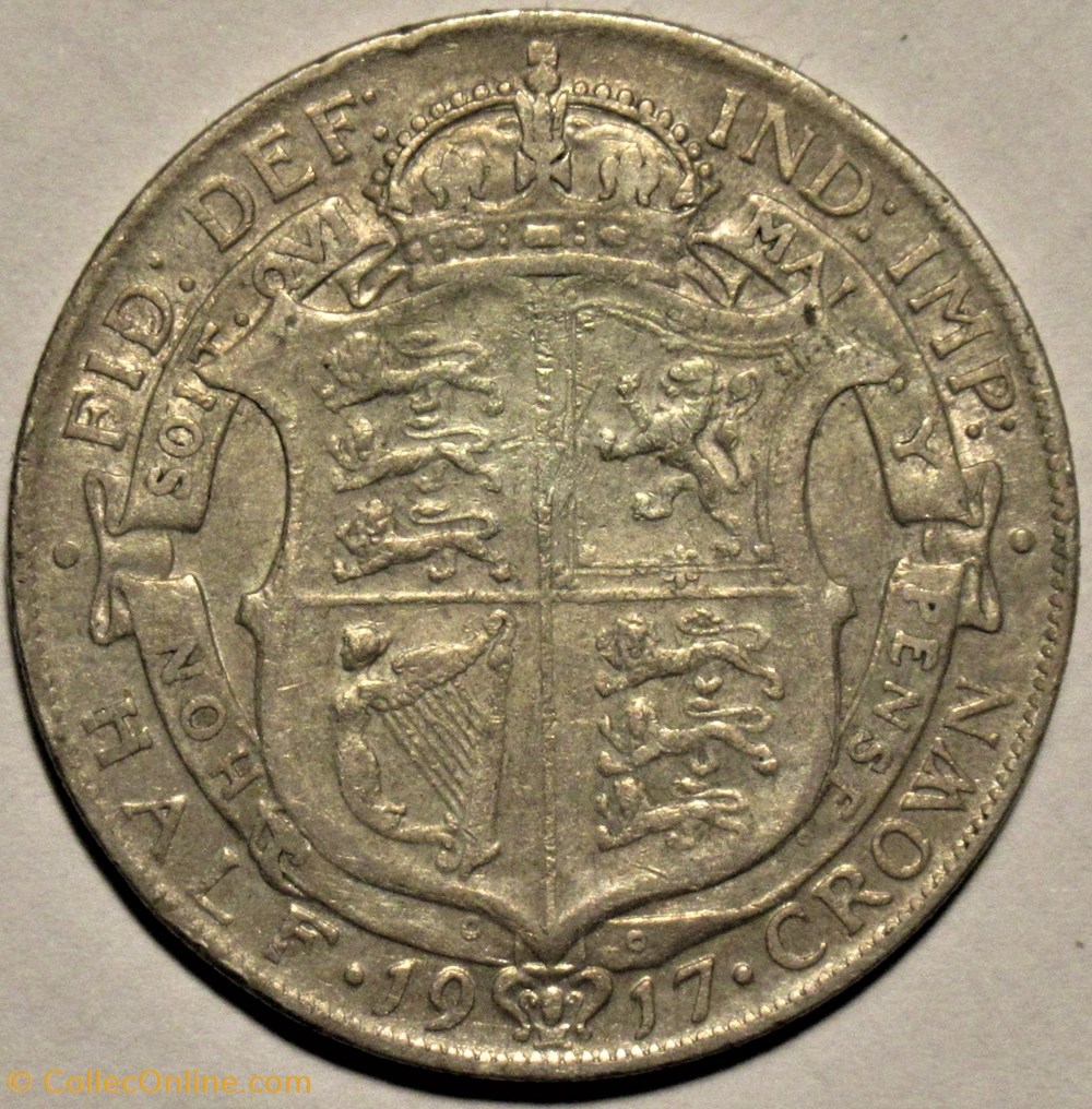 monnaies monde royaume uni george v half crown 1917 great britain
