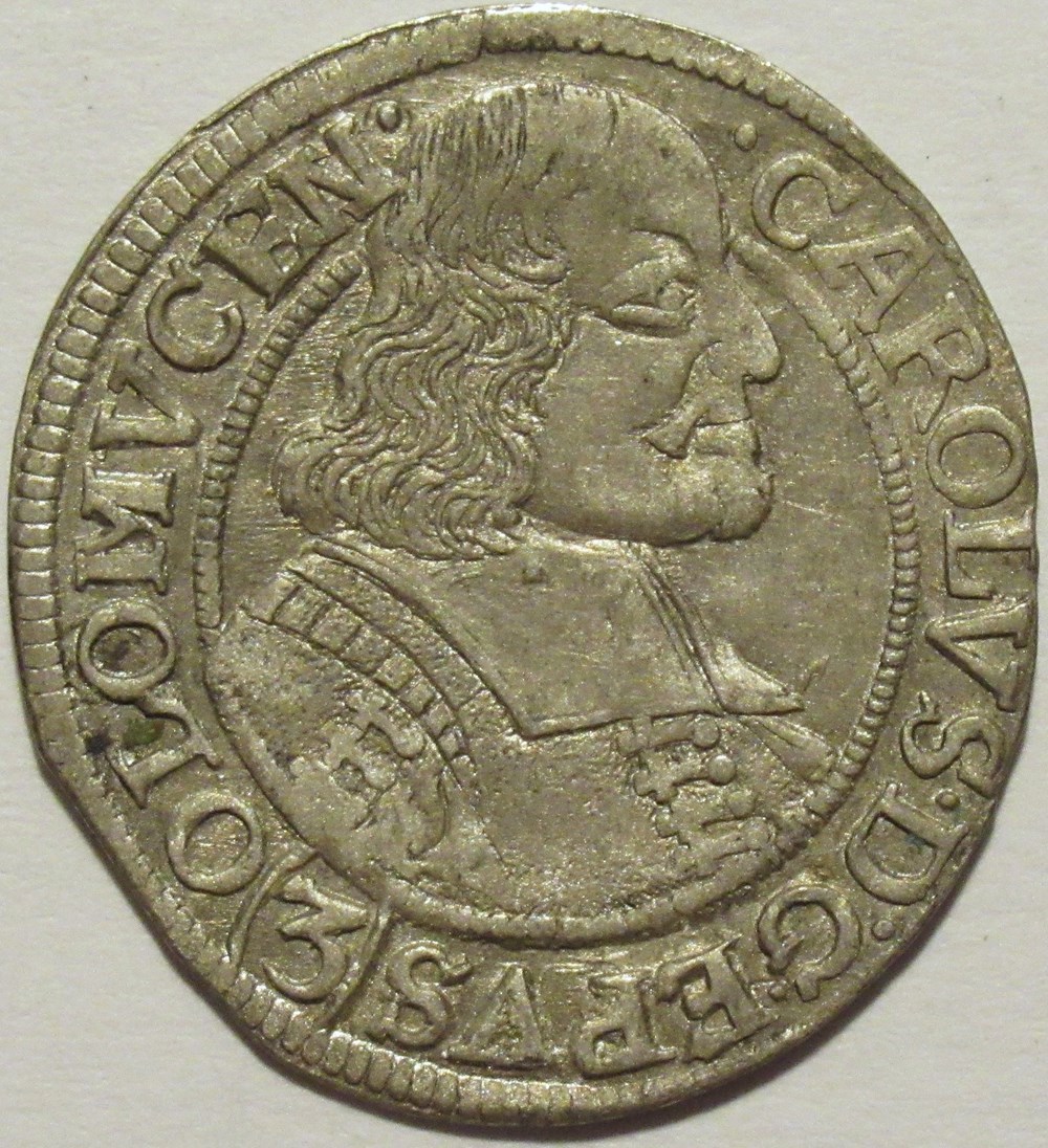 monnaies europe medievale royaume de boheme karl ii of liechtenstein kastelkorn 3 kreuzer 1670 bishopric of olmutz