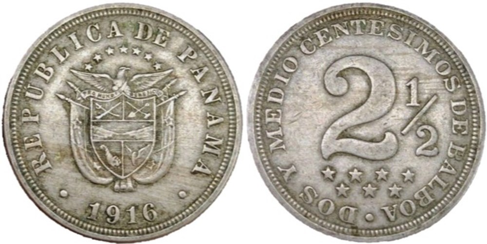 Panama - 2½ Centésimos 1916 monnaies monde panama 2 centesimos 1916