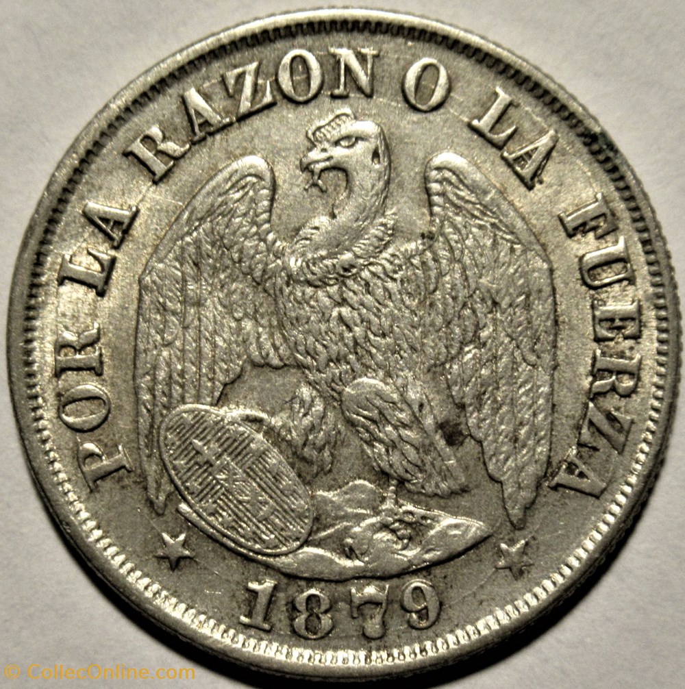monnaies monde chili chile 20 centavos 1879 0 santiago