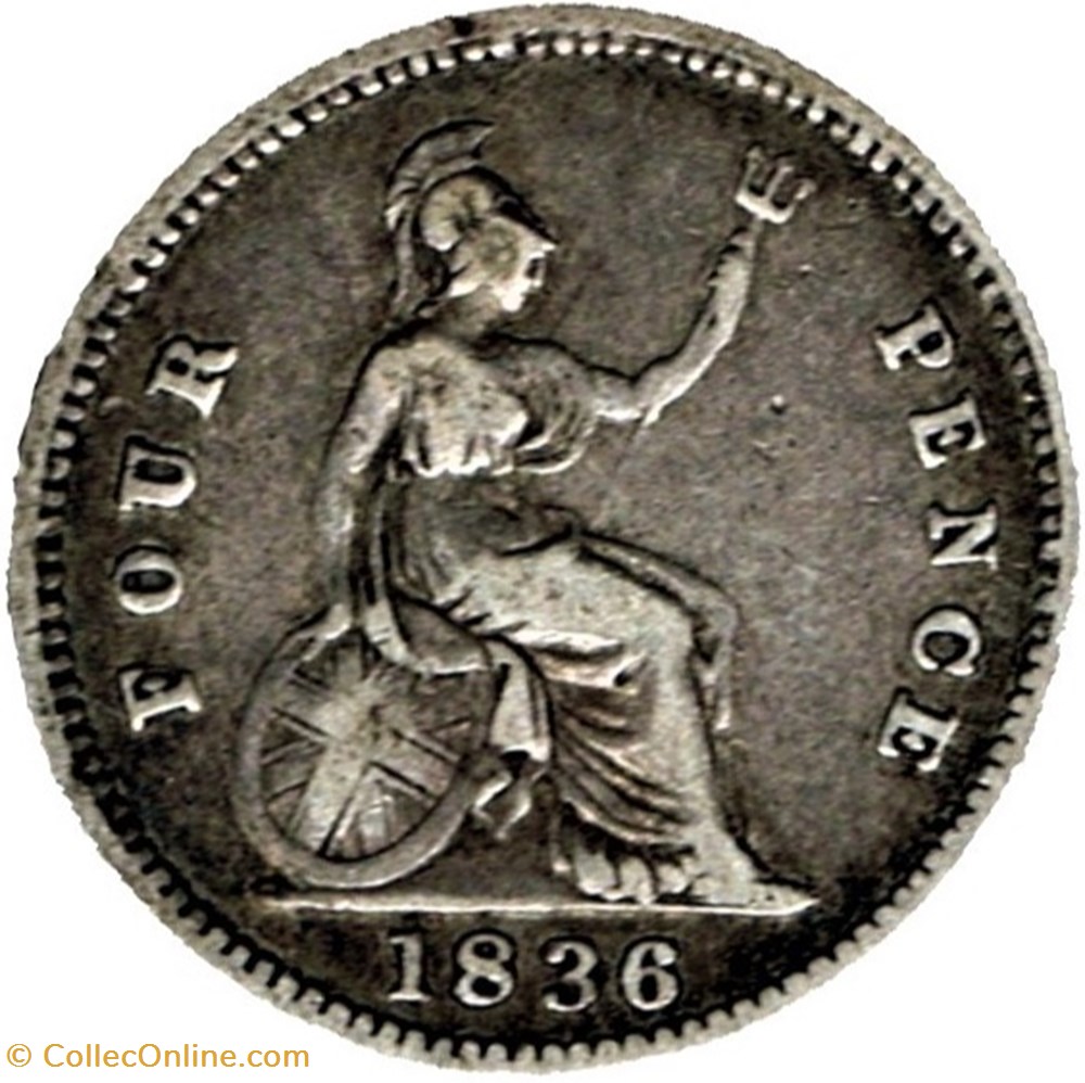William IV - 4 Pence 1836 Kingdom of Great Britain monnaies monde royaume uni william iv 4 pence 1836 kingdom of great britain