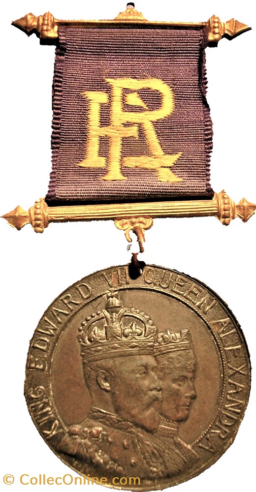 Edward VII & Alexandra - 1909 University of Birmingham Medal of Sale - UK 4 medaille royaume edward vii alexandra 1909 university of birmingham medal of sale uk