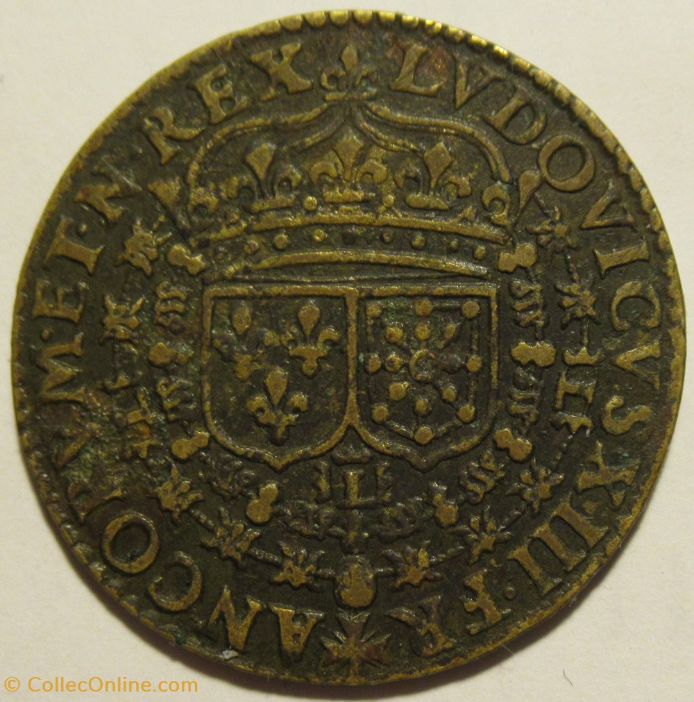 Louis XIII - c.1640, Jeton de compte au buste laurée et drapée, type Warin 3 monnaies paranumismatique jetons poids louis xiii c 1640 jeton de compte au buste lauree et drapee type warin