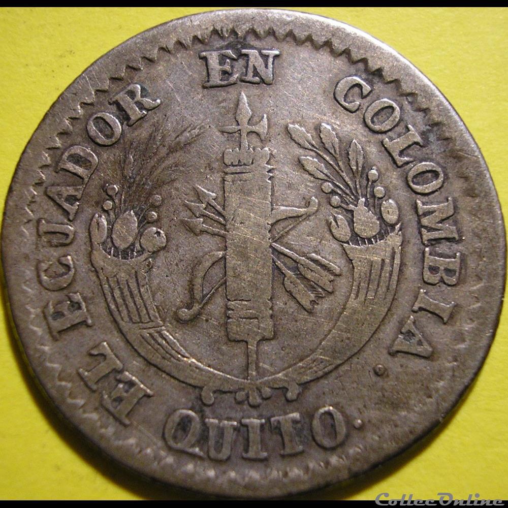 Ecuador - 2 Reales 1834 Quito monnaies monde equateur ecuador 2 reales 1834 quito