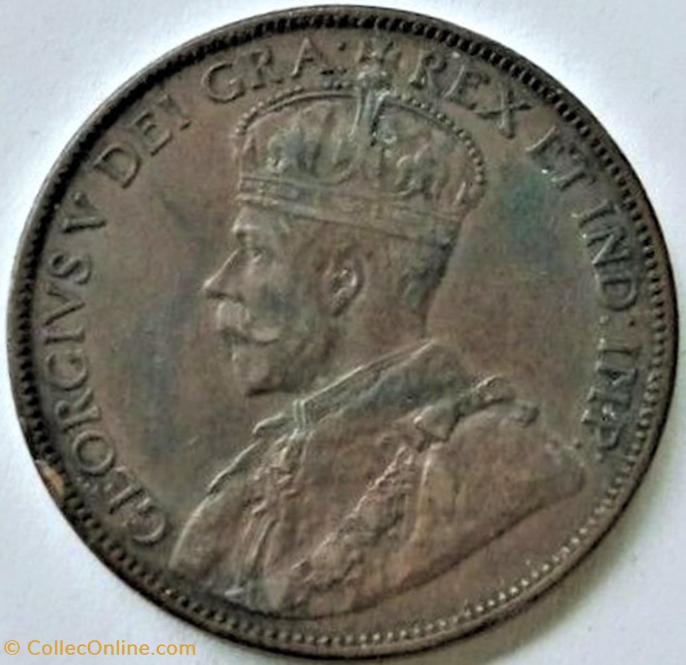 George V - One Cent 1913 Newfoundland (ex.2) monnaies monde canada george v one cent 1913 newfoundland ex 2