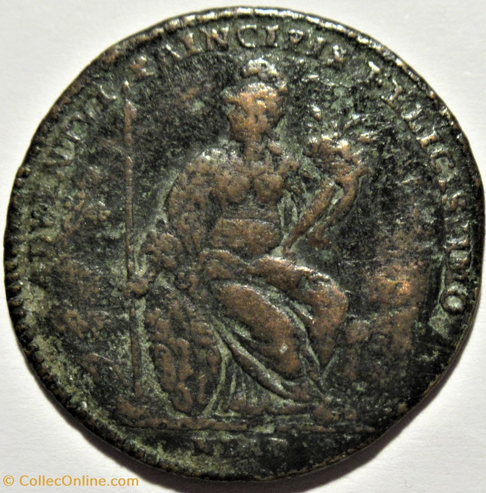 1702 Regno di Napoli - Filippo V di Borbone - 1/2 Grano della visita a Napoli del Re 3 monnaies europe medievale royaume naples 1702 regno di napoli filippo v di borbone 1 2 grano della visita a napoli del re