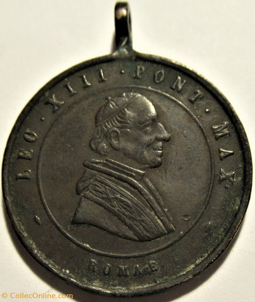 medailles etat de la cite vatican pape leon xiii 1887 medaille du 5eme anniversaire du pontificat rome