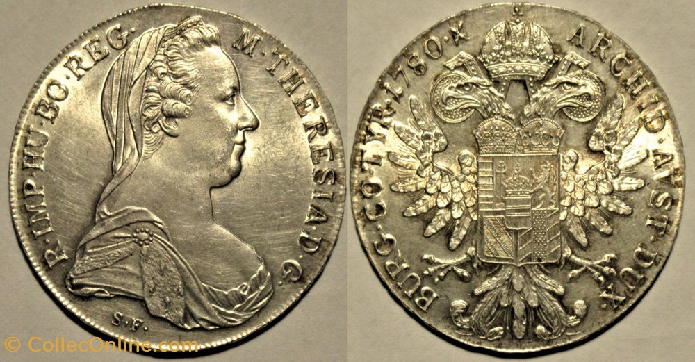 1780 Thaler Restrike - Maria Theresia von Habsburg monnaies monde autriche 1780 thaler restrike maria theresia von habsburg