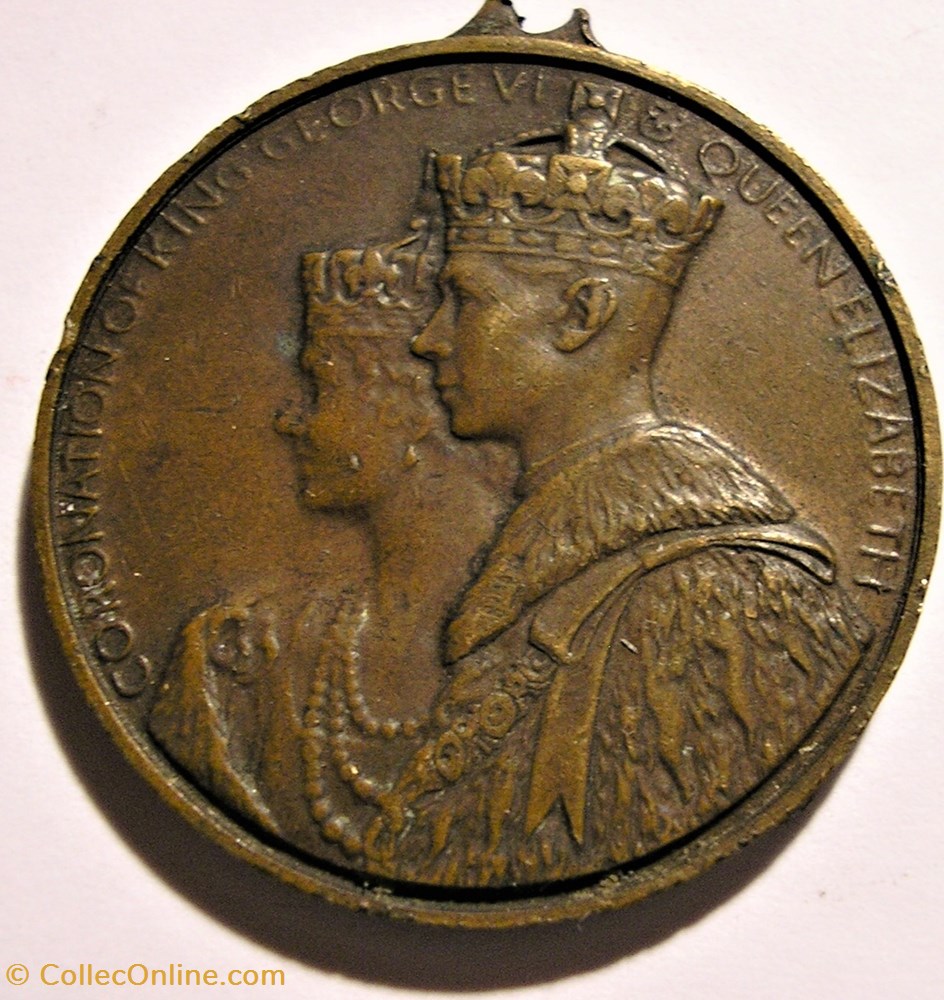 George VI & Elizabeth - 1937 Coronation Medal - Wetsminster Abbey, UK 2 medaille royaume uni george vi elizabeth 1937 coronation medal wetsminster abbey uk