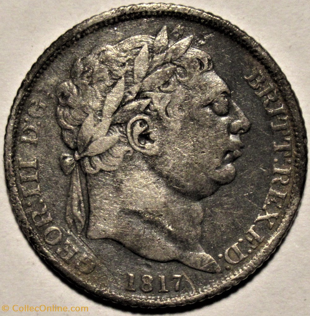 George III - 6 Pence 1817 - Great Britain (ex.2) monnaies monde royaume uni george iii 6 pence 1817 great britain ex 2
