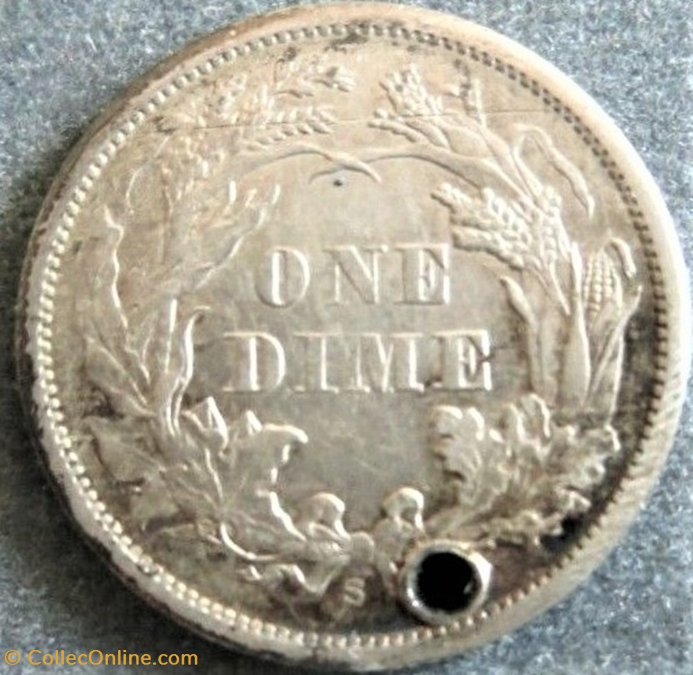 1871 S Dime - 10 Cents 2 monnaie monde etat uni 1871 s dime 10 cents