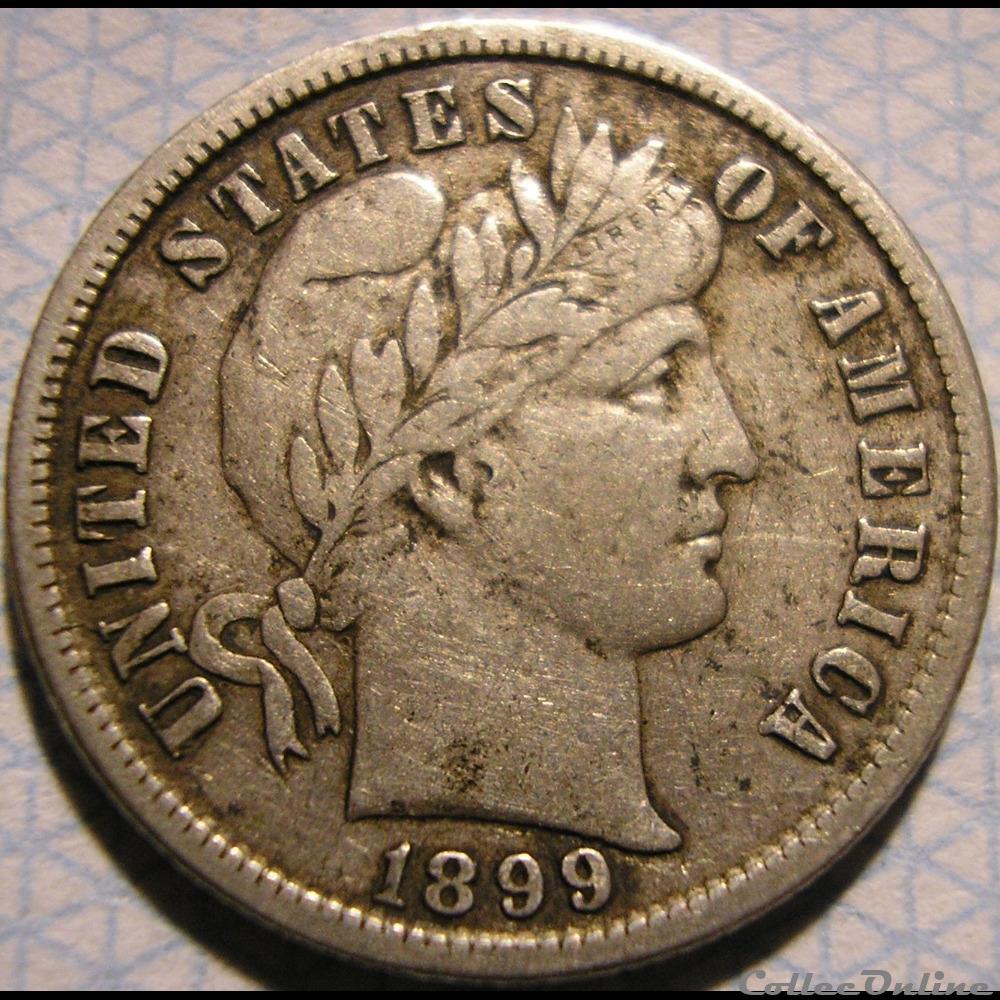 1899 San Francisco Dime monnaies monde etats unis 1899 san francisco dime