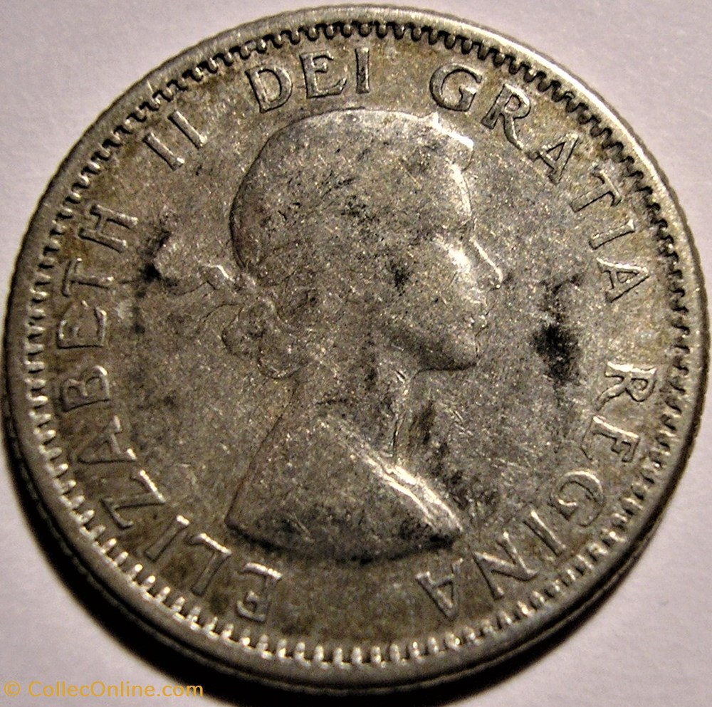 Elizabeth II - 10 Cents 1955 monnaies monde canada elizabeth ii 10 cents 1955