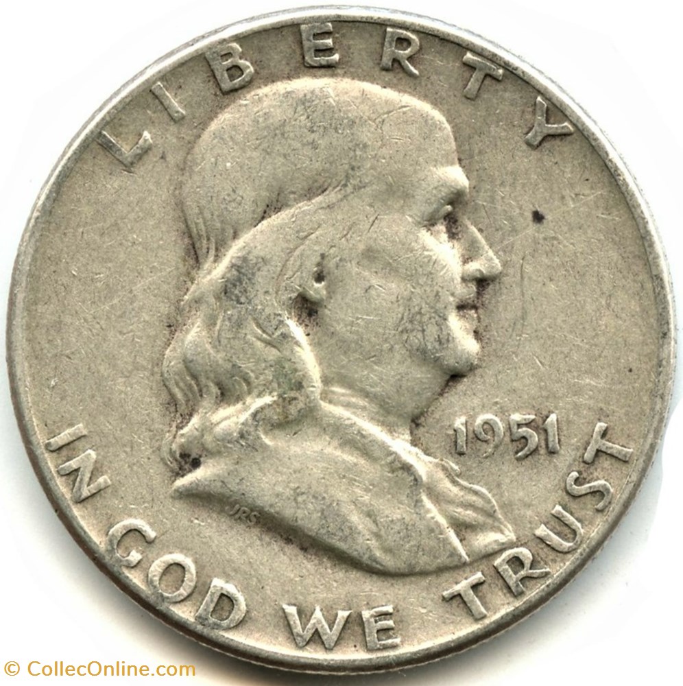 1951 Half Dollar monnaie monde etat uni 1951 half dollar