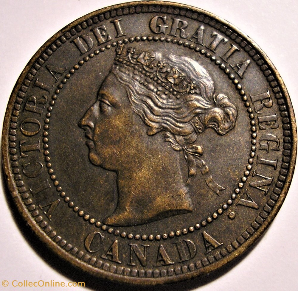 Victoria - One Cent 1886 - Error monnaie monde canadum victoria one cent 1886 error