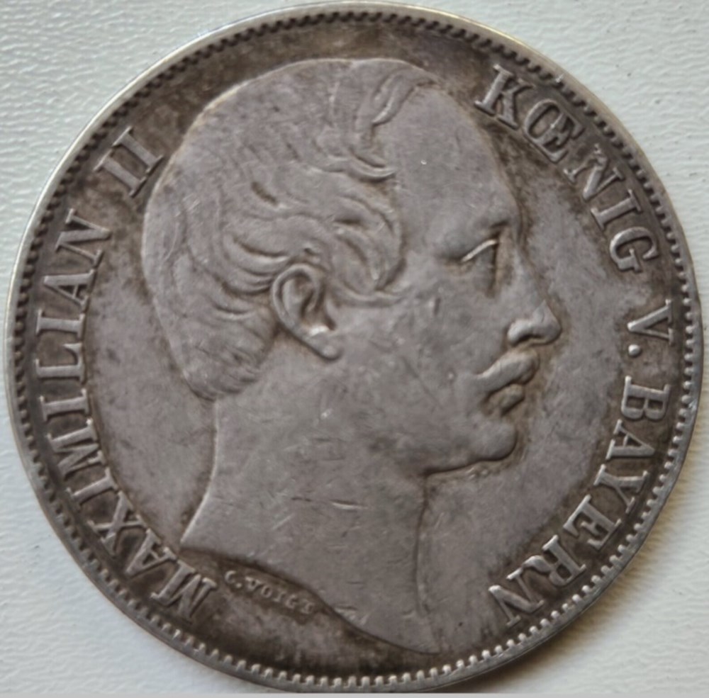 Maximilian II - 1 Vereinsthaler 1858 - Kingdom of Bavaria monnaies europe medievale saint empire romain germanique maximilian ii 1 vereinsthaler 1858 kingdom of bavaria