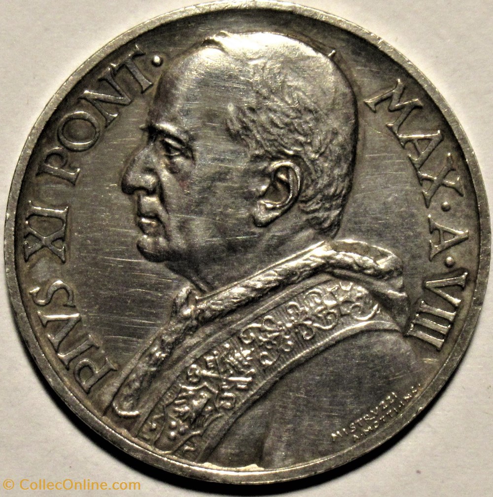 Pio XI, Papa - 10 Lire 1929, Regina Pacis - Vaticano monnaies monde pio xi papa 10 lire 1929 regina pacis vaticano
