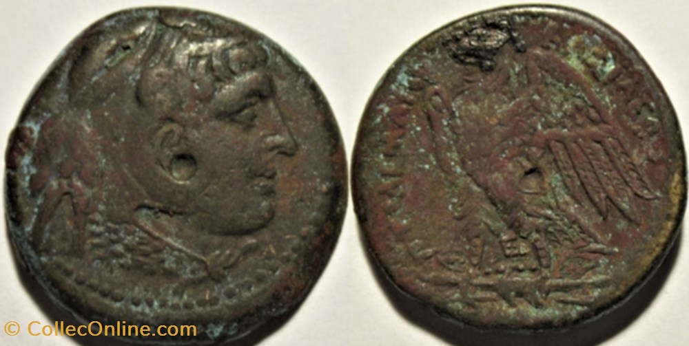 Ptolemy I Soter (305-283) - Obol Æ 22/23 monnaies antiquite av jc a ap grecques ptolemy i soter 305 283 obol 22 23