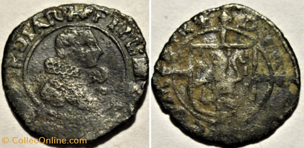 Felipe IV - 1/2 Carolus / Blanc, Dole c.1622-37 Franche-Comté monnaies europe medievale pays bas espagnols felipe iv 1 2 carolus blanc dole c 1622 37 franche comte