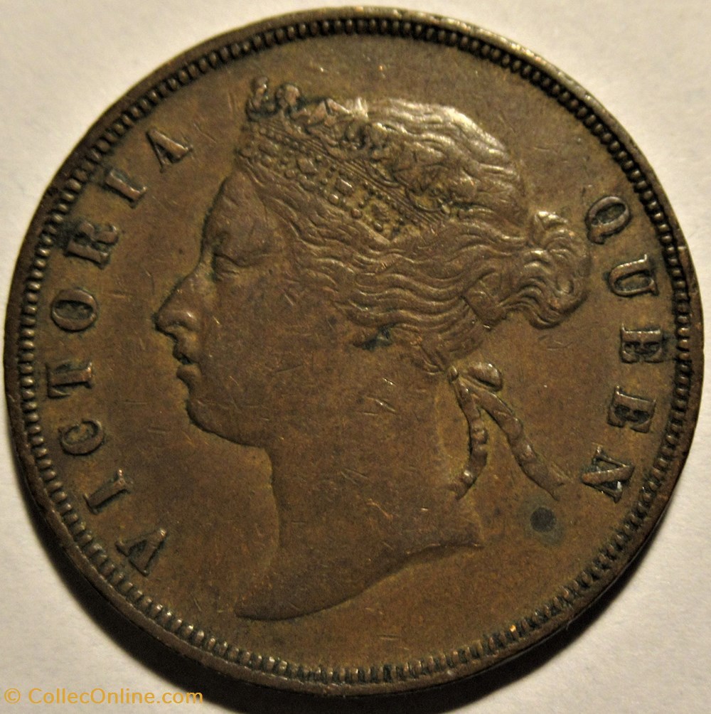 Victoria - One Cent 1876 - Straits Settlements, Malaysia monnaies monde malaisie victoria one cent 1876 straits settlements malaysia