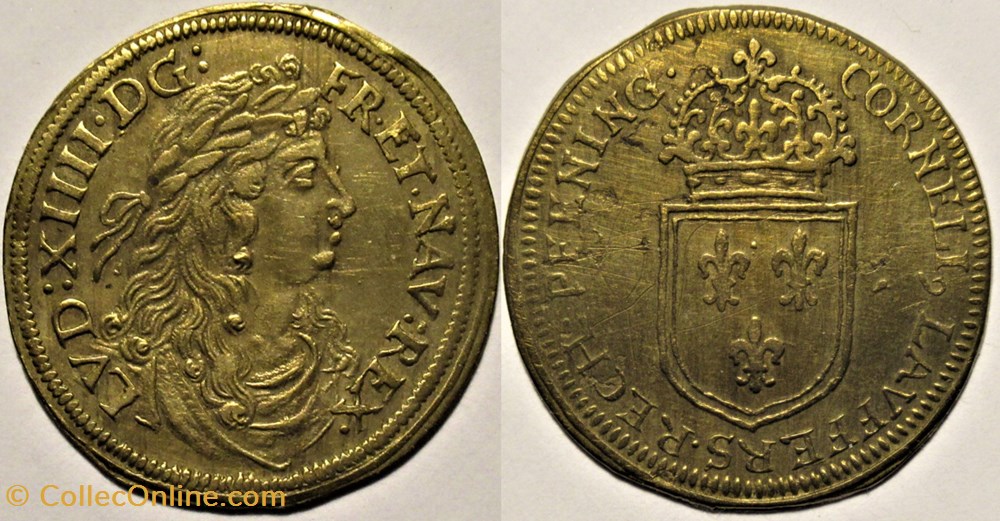 Louis XIV - c.1660, Jeton Rechenpfennig par Cornelius Lauffer monnaies paranumismatique jetons poids louis xiv c 1660 jeton rechenpfennig par cornelius lauffer