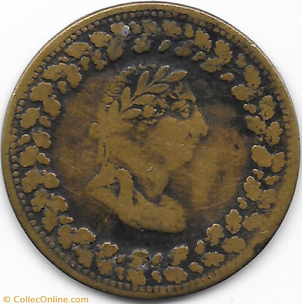 George III - HalfPenny Token 1812 - Imitation Tiffin's commerce monnaies monde canada george iii halfpenny token 1812 imitation tiffin s commerce