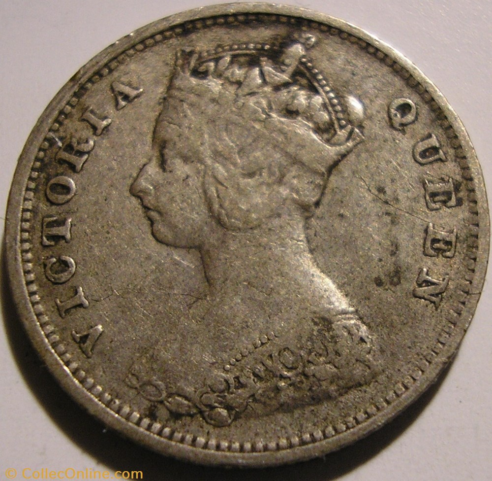 Victoria - 10 Cents 1900 - Hong-Kong monnaies monde victoria 10 cents 1900 hong kong