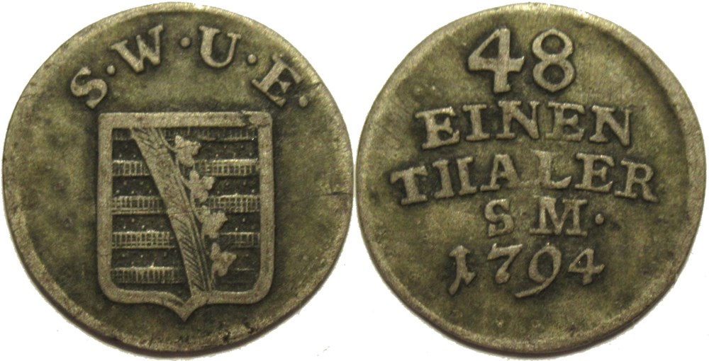 monnaies europe medievale saint empire romain germanique karl august 1 48 thaler 1794 duchy of saxe weimar eisenach