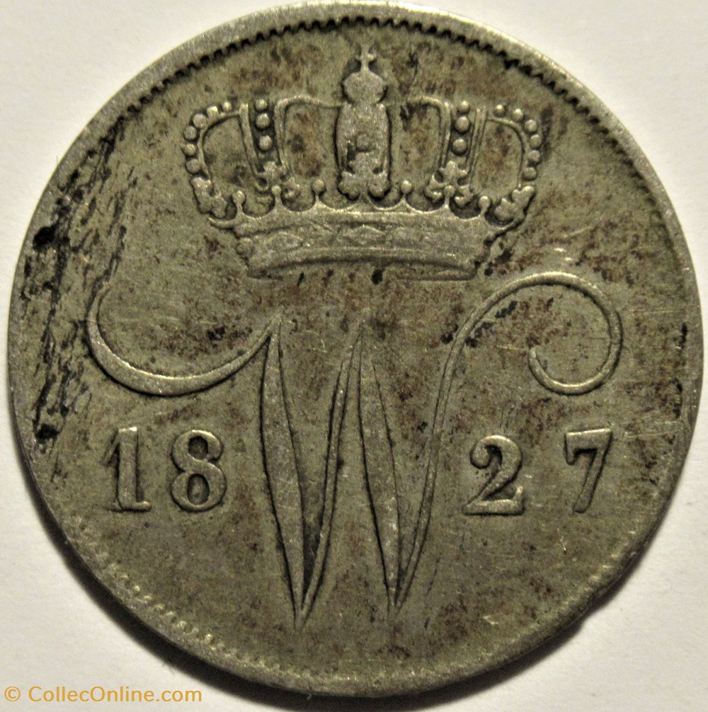 Willem I of Nederland - 10 Cents 1827 Brussels monnaies monde pays bas willem i of nederland 10 cents 1827 brussels