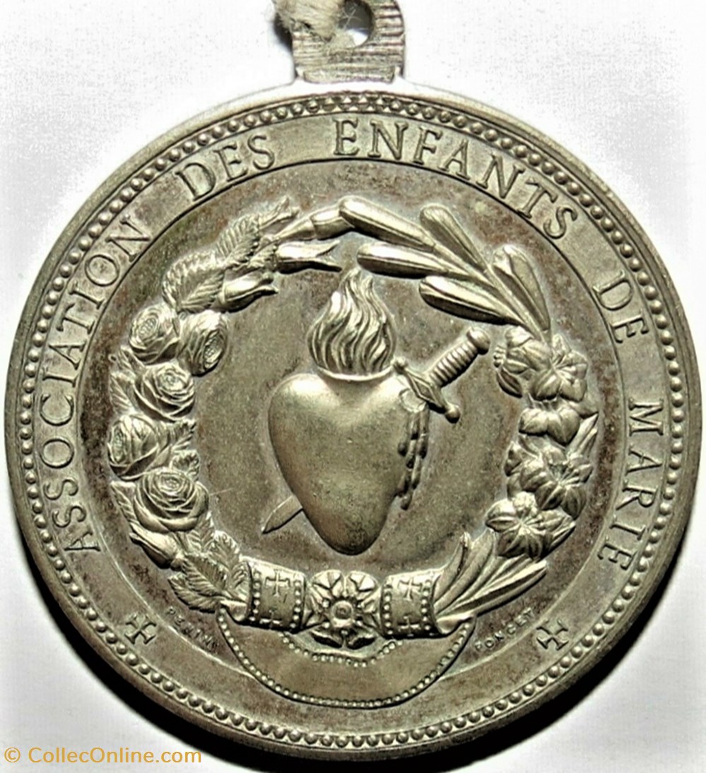medailles religieuses notre dame du perpetuel secours medaillion par penin poncet ca 1893