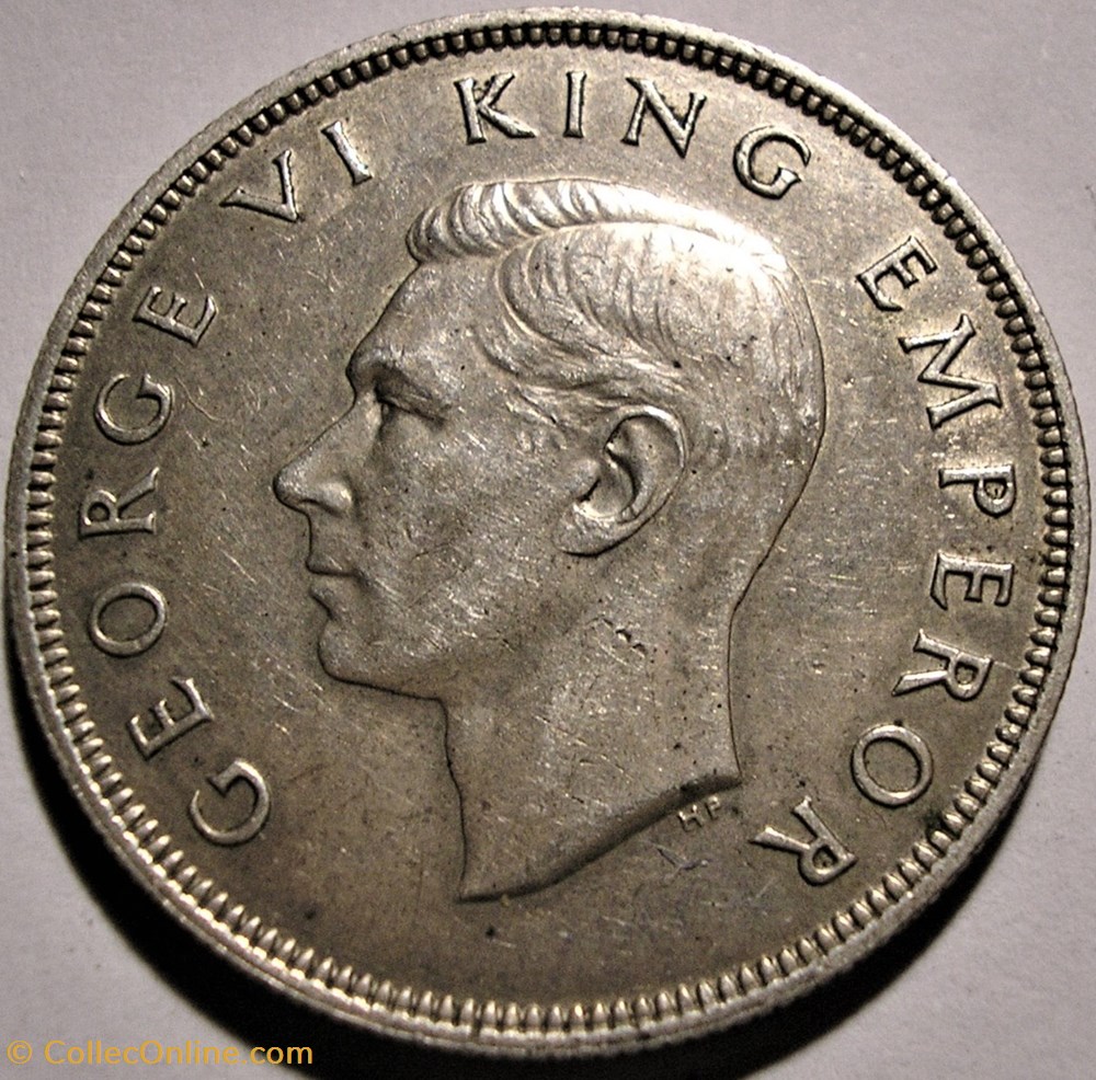 monnaies monde nouvelle zelande george vi half crown 1840 1940 centennial new zealand