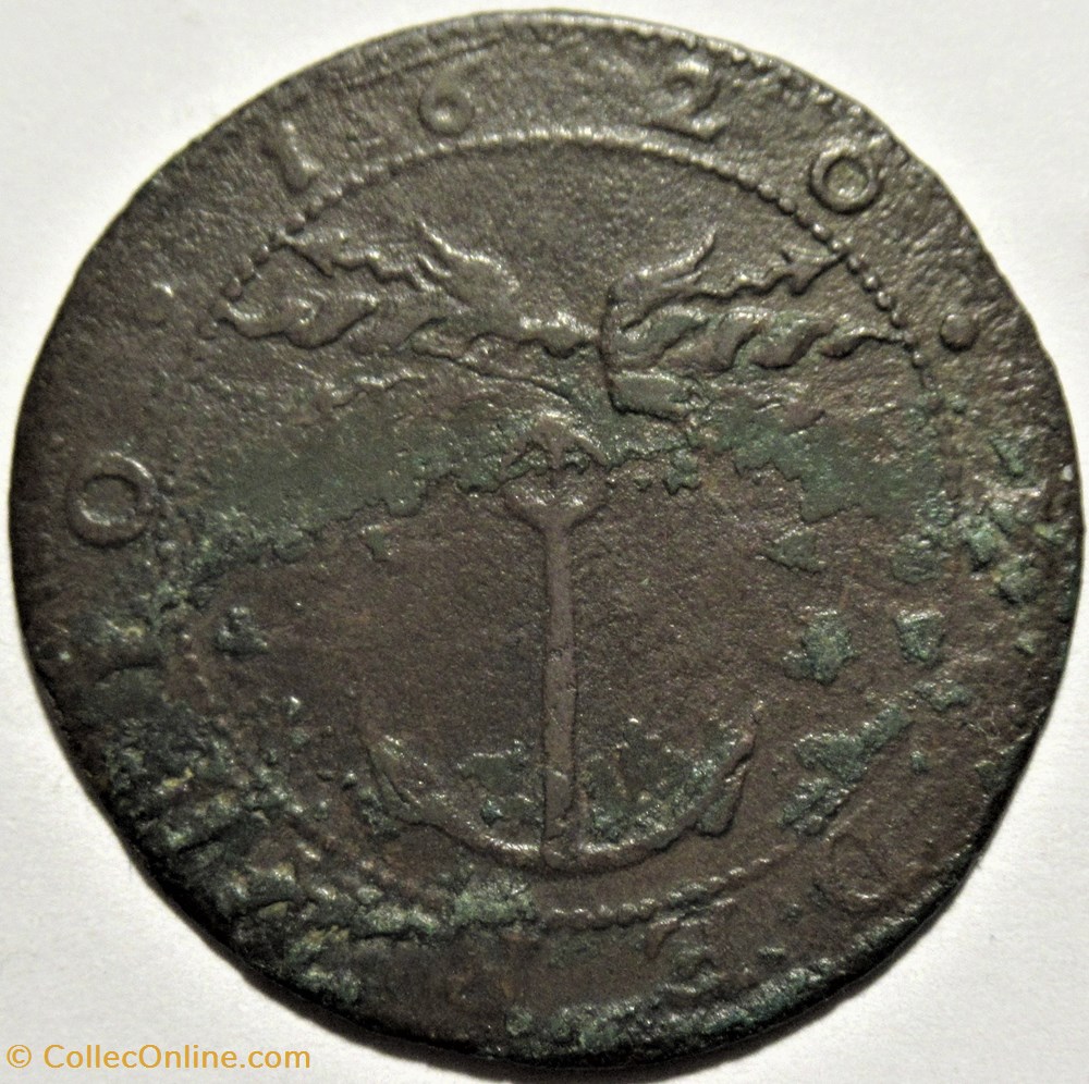 Albert & Isabelle - "Moderatio", Token 1620 - Brussels, Spanish Netherlands. 3 monnaies europe medievale pays bas espagnols albert isabelle moderatio token 1620 brussels spanish netherlands