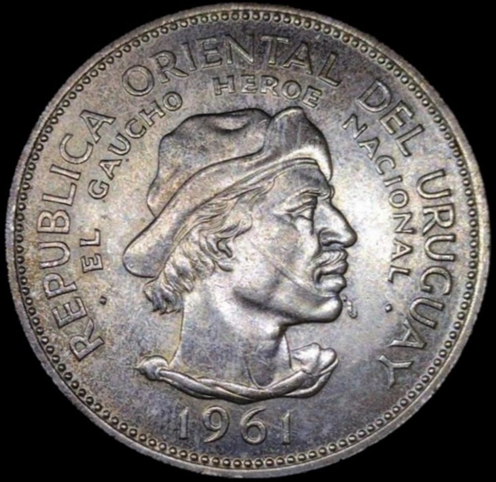 Uruguay - 10 Pesos 1961 - Sesquicentennial of Revolution Against Spain monnaies monde uruguay 10 pesos 1961 sesquicentennial of revolution against spain