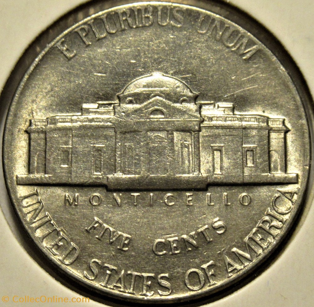 1975 Five Cents Jefferson, Denver - Low Mintmark 3 monnaies monde etats unis 1975 five cents jefferson denver low mintmark