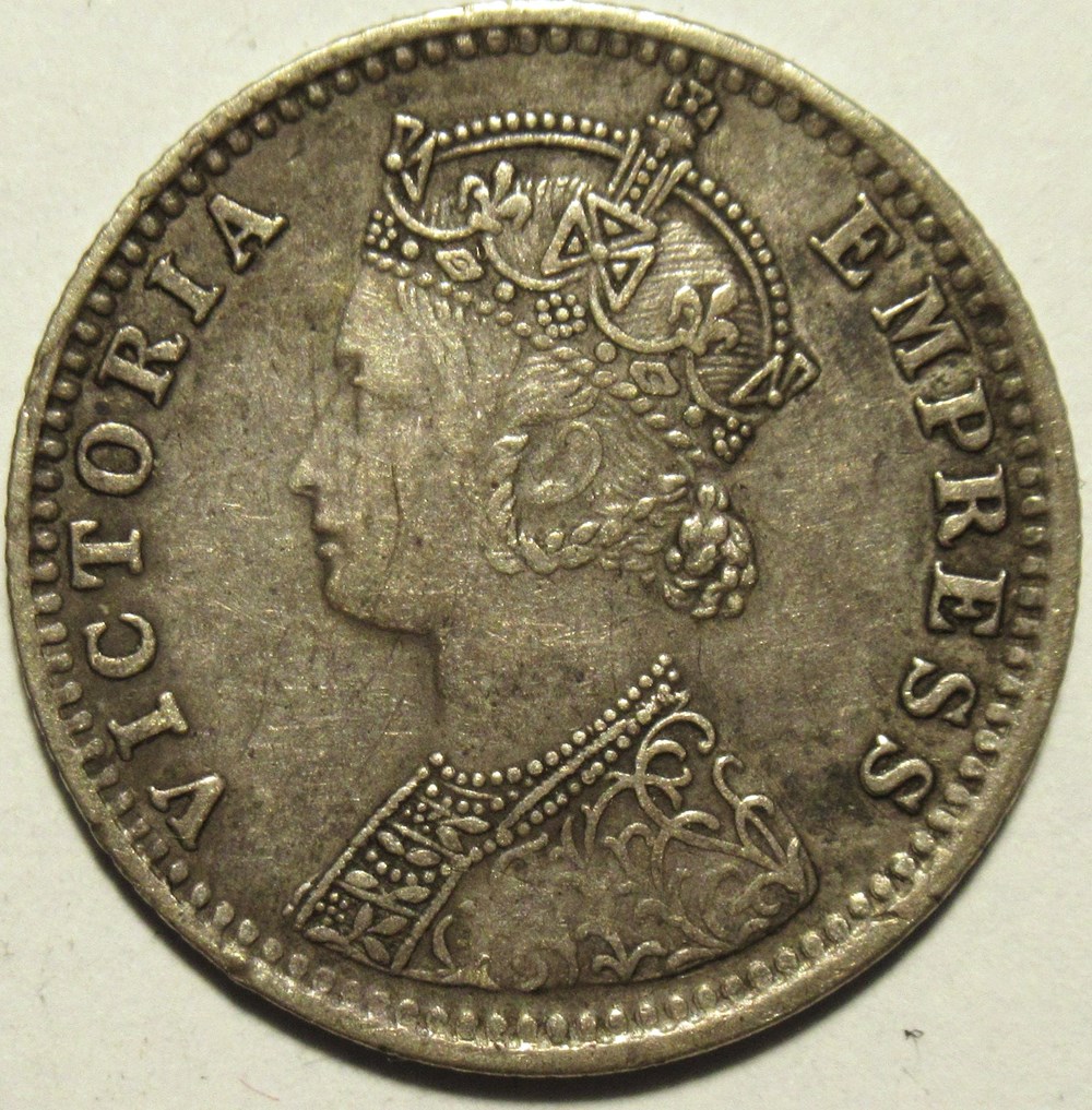 Victoria - 1/4 Rupee 1897 Bombay - British India monnaies colonies britanniques victoria 1 4 rupee 1897 bombay british india