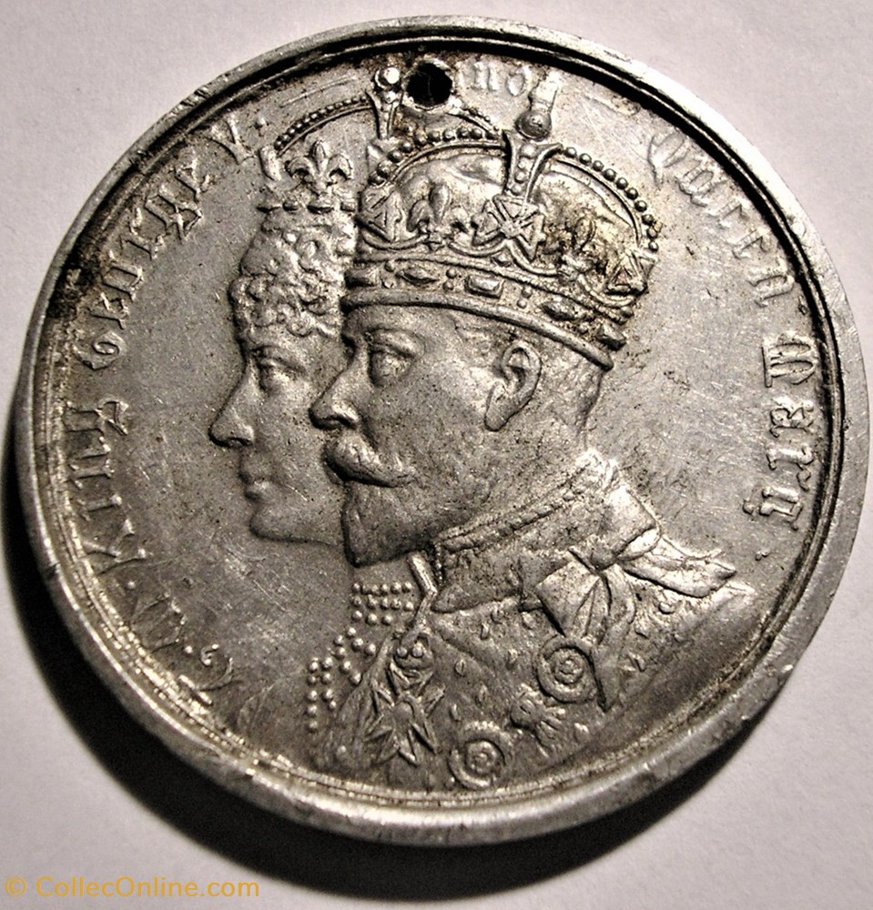monnaie jeton mereaux george v mary 1911 coronation medal bridlington uk