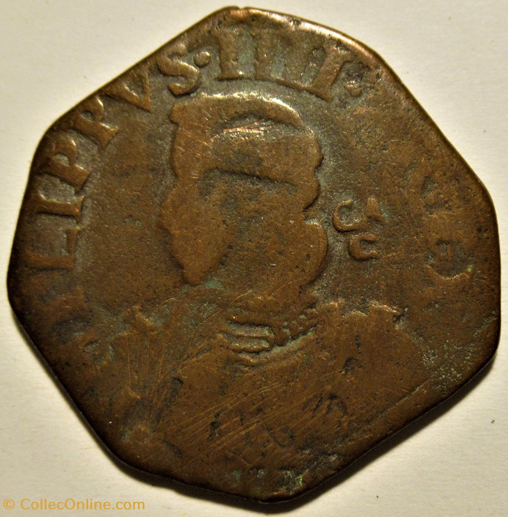 1638 over 1637 Royaume de Naples, 1 Grano - Felipe IV d'Espagne 2 monnaies europe medievale 1638 over 1637 royaume de naples 1 grano felipe iv espagne