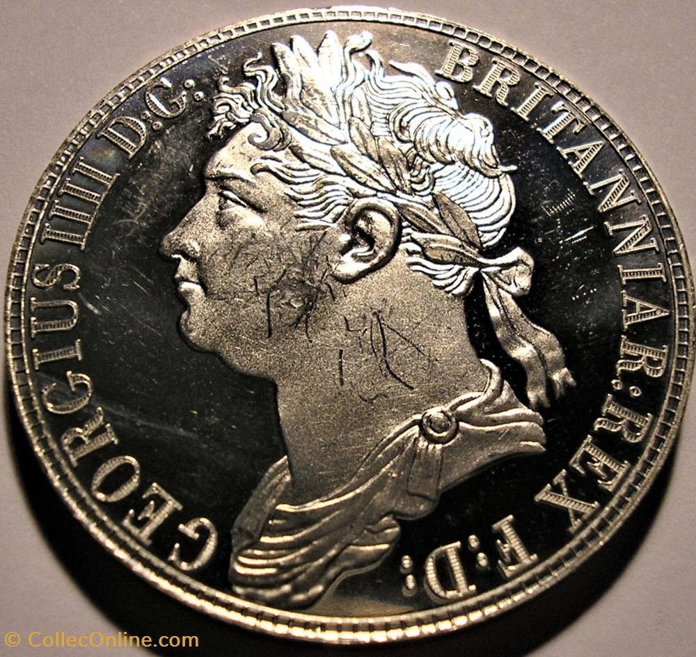 George IV - 1820 Crown - Retro Pattern - Great Britain 4 monnaie monde royaume uni george iv 1820 crown retro pattern great britain
