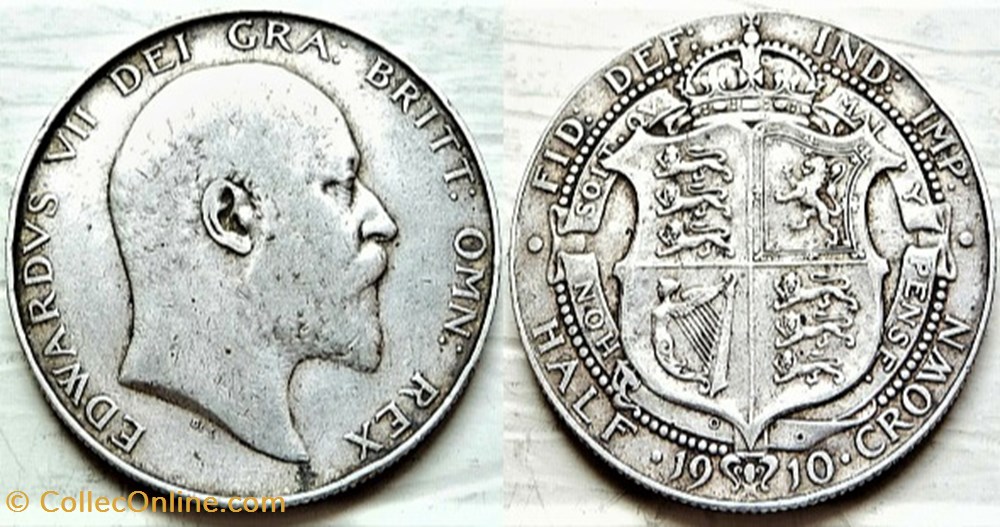 Edward VII - Half Crown 1910 - United Kingdom of G.B. monnaies monde royaume edward vii half crown 1910 united kingdom of g b