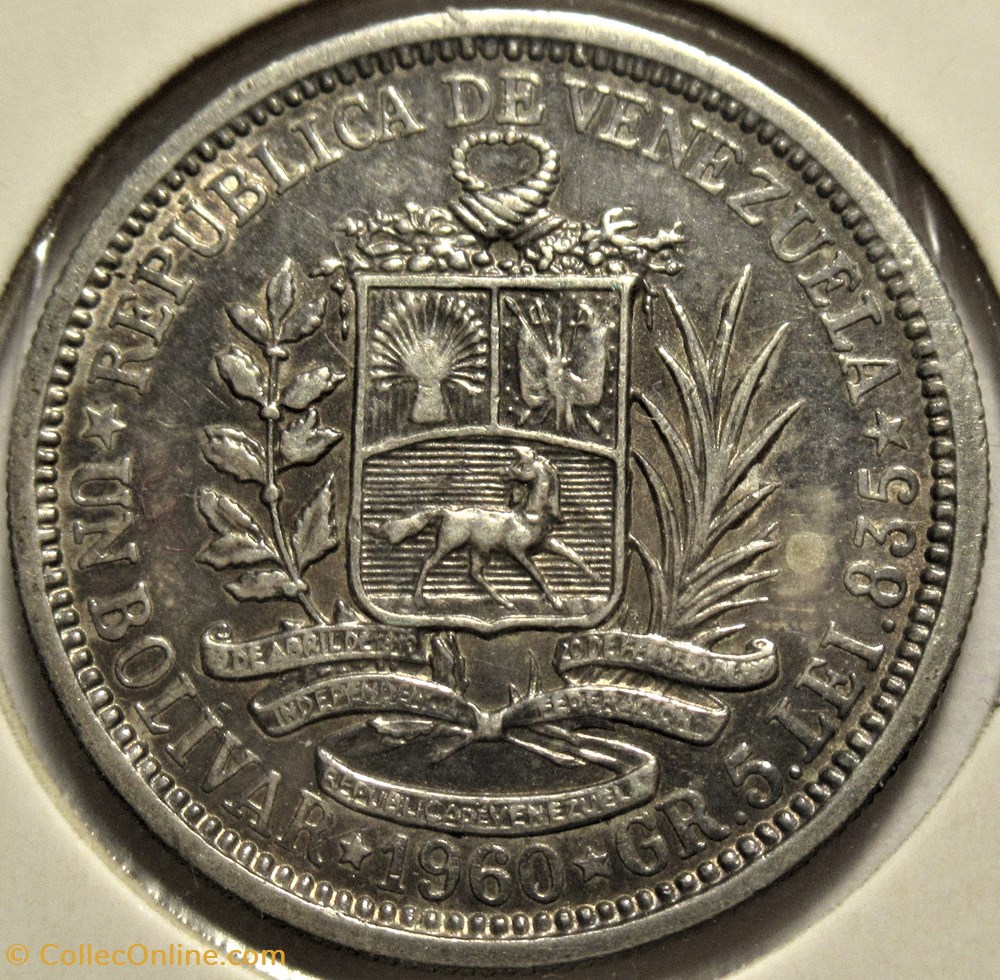 monnaies monde venezuela 1 bolivar 1960